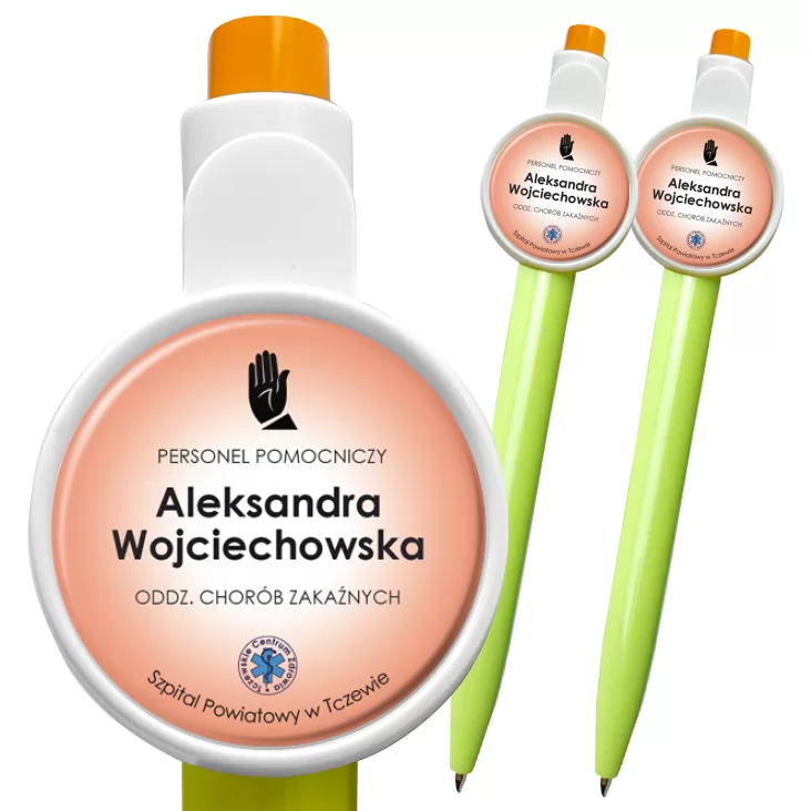 przypinka długopis Szpital Powiatowy w Tczewie - personel pomocniczy