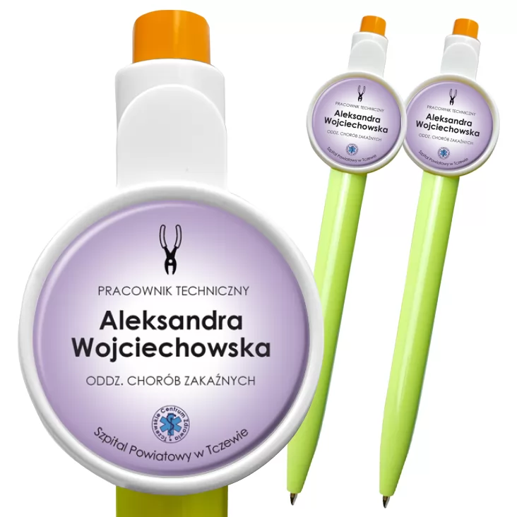 przypinka długopis Szpital Powiatowy w Tczewie - pracownik teczniczny