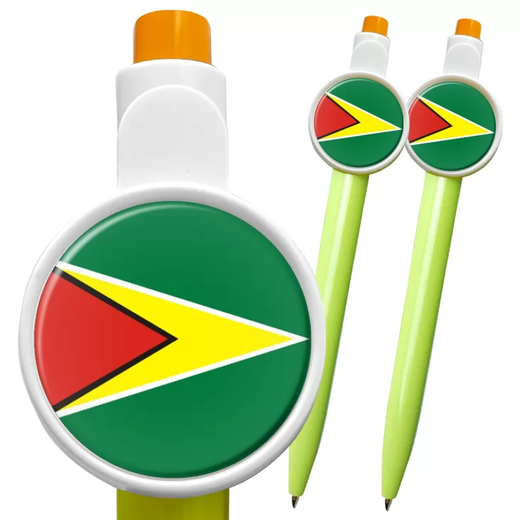 przypinka długopis guyana