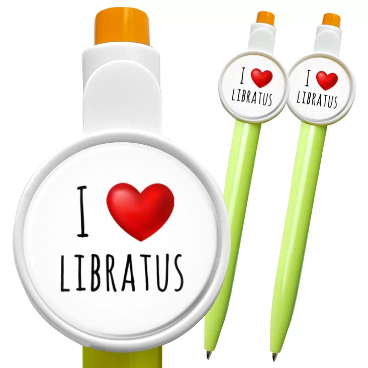 przypinka długopis I love Libratus