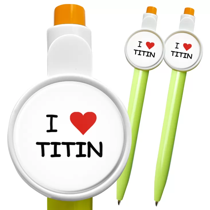 przypinka długopis I love titin
