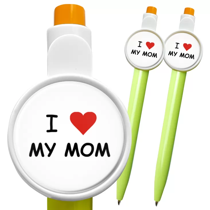 przypinka długopis I love my mom