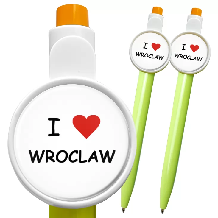 przypinka długopis I love Wrocław