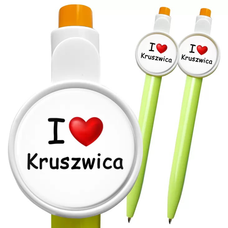 przypinka długopis I love Kruszwica