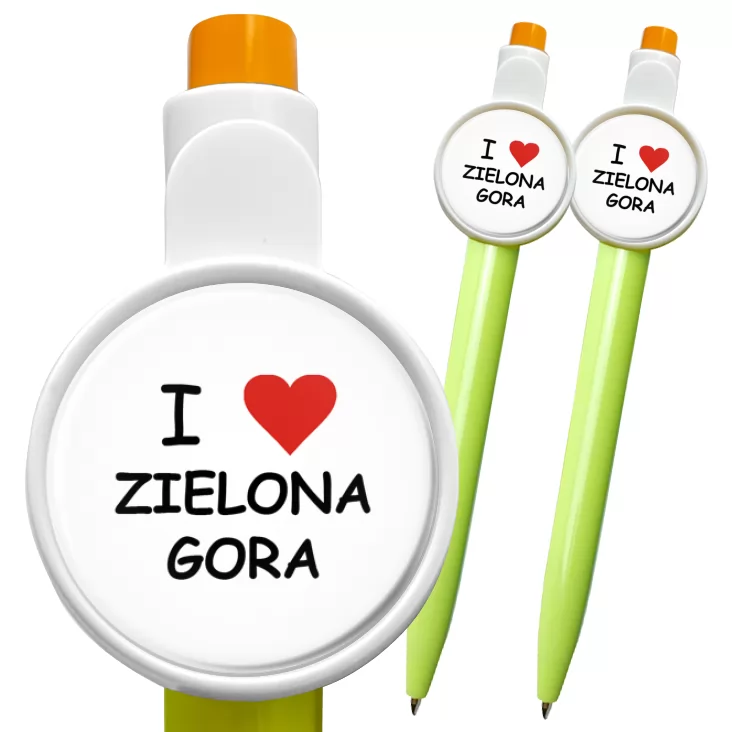 przypinka długopis I love Zielona Góra