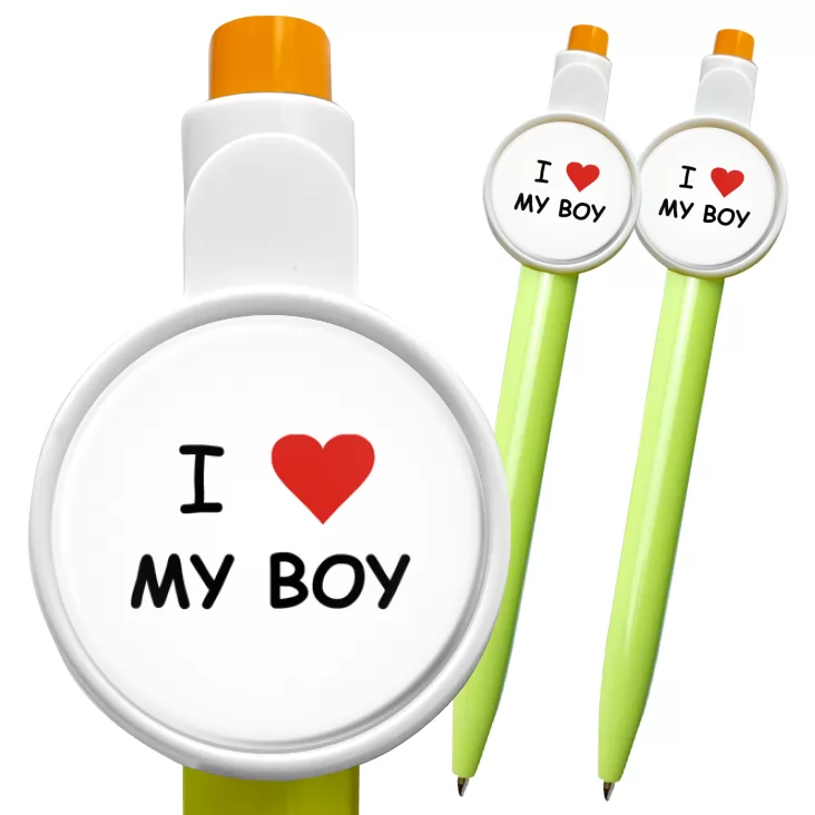 przypinka długopis I love my boy