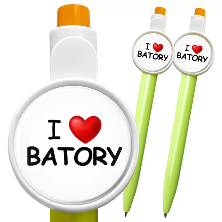 przypinka długopis I love Batory
