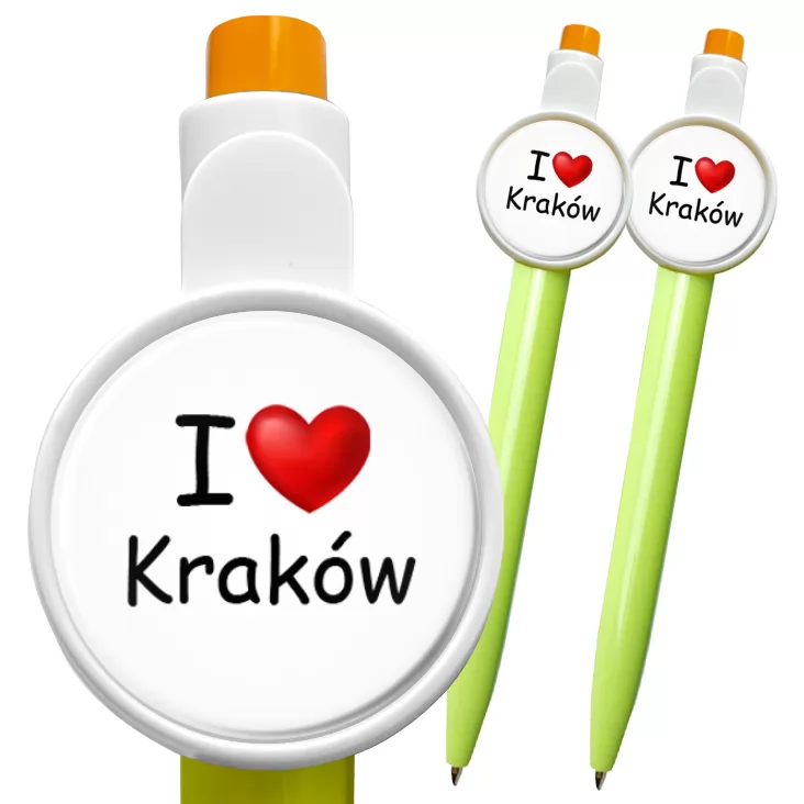 przypinka długopis I love Kraków