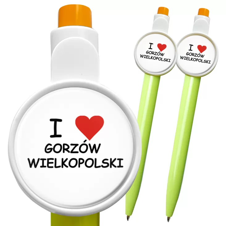 przypinka długopis I love Gorzów Wlkp.