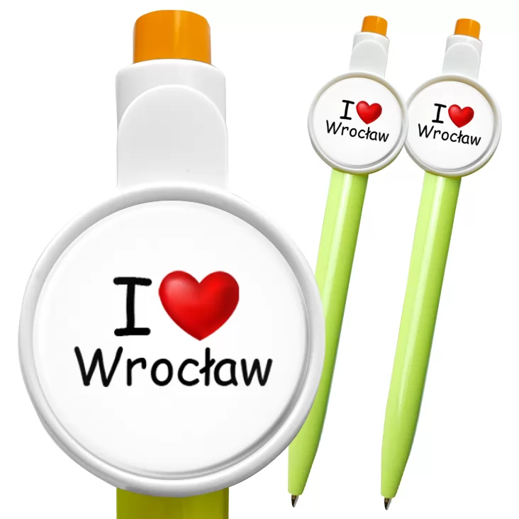 przypinka długopis I love Wrocław