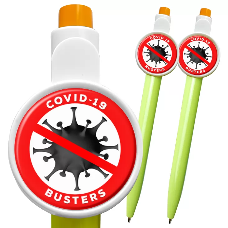 przypinka długopis Covid-19 Busters