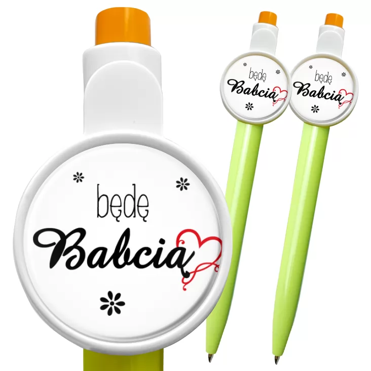 przypinka długopis Będę Babcią