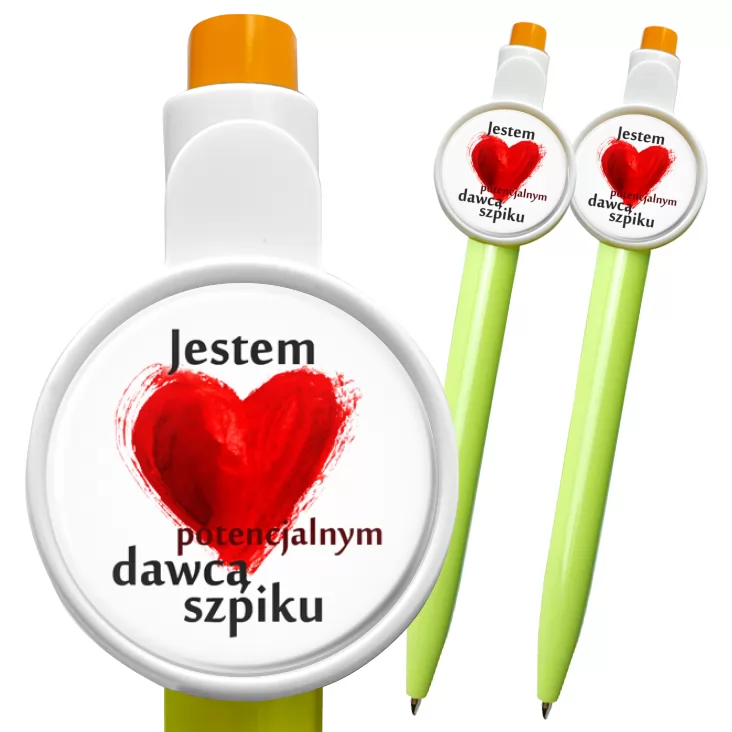 przypinka długopis Jestem dawcą szpiku