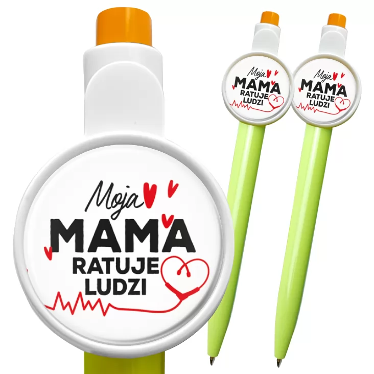 przypinka długopis Moja mama ratuje ludzi