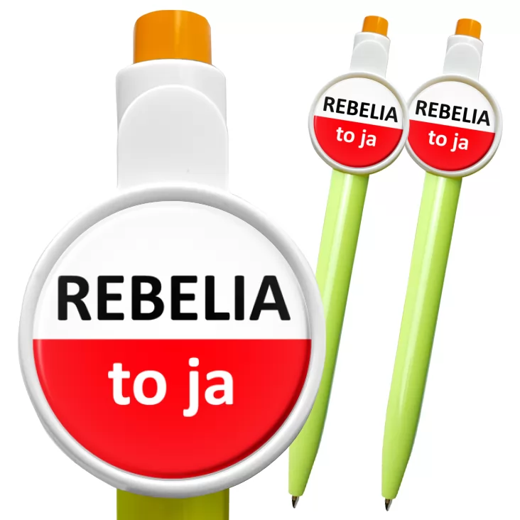 przypinka długopis Rebelia to ja