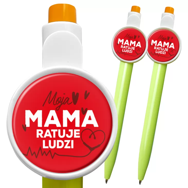 przypinka długopis Moja mama ratuje ludzi
