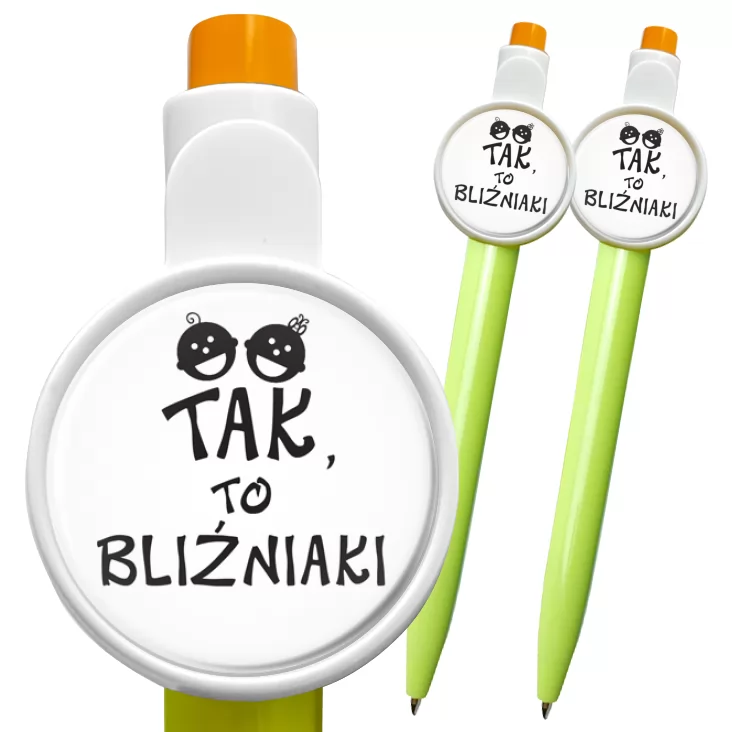 przypinka długopis Tak, to bliźniaki