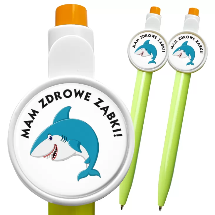 przypinka długopis Mam zdrowe ząbki