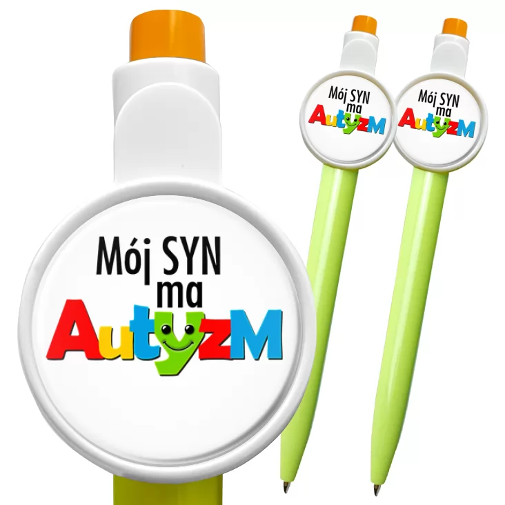 przypinka długopis Mój syn ma autyzm