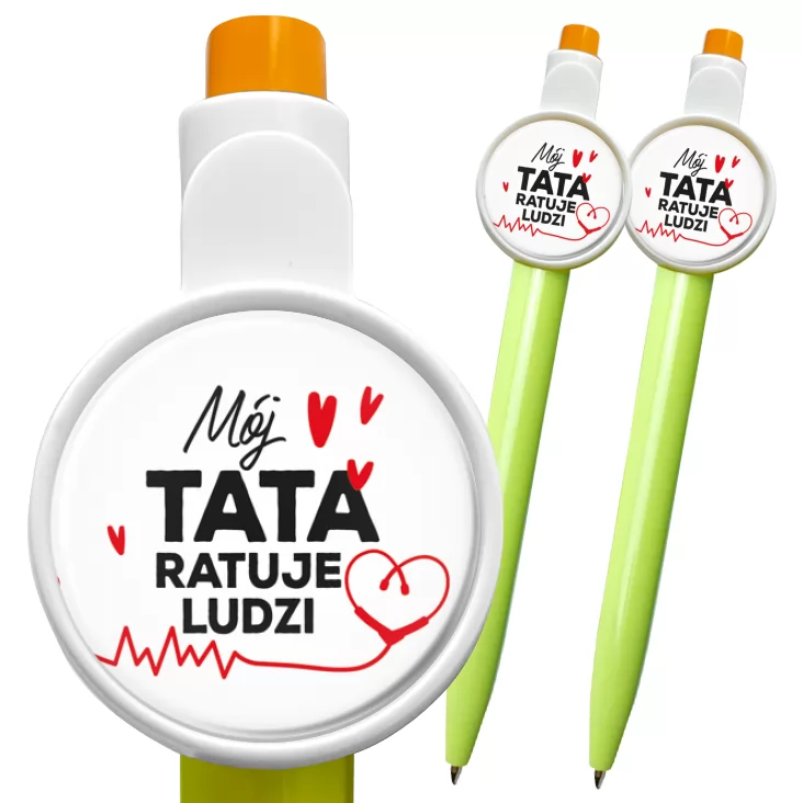przypinka długopis Mój tata ratuje