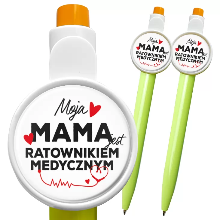 przypinka długopis Moja mama jest ratownikiem medycznym