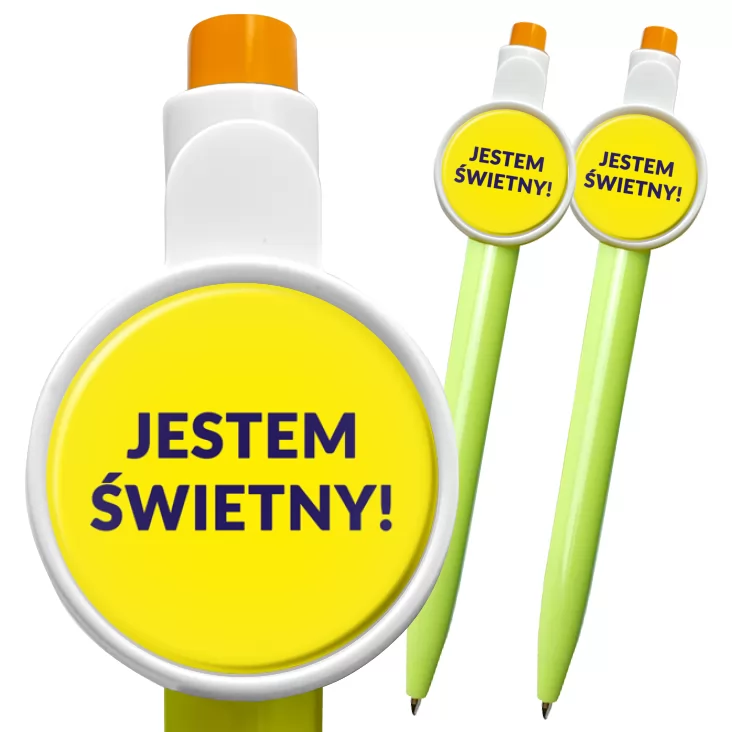 przypinka długopis Jestem Świetny!