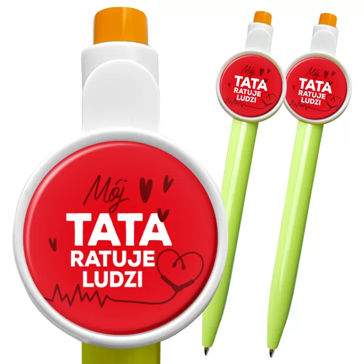 przypinka długopis Mój tata ratuje
