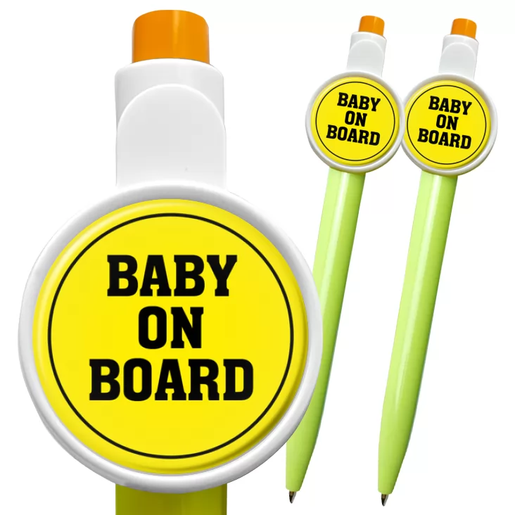 przypinka długopis Baby on board