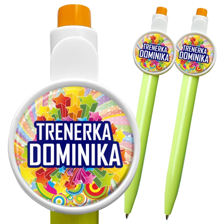 przypinka długopis Trenerka