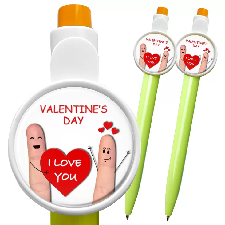 przypinka długopis Valentine Day paluszki dwa