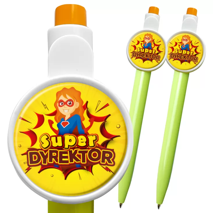 przypinka długopis Super Dyrektor Superwoman