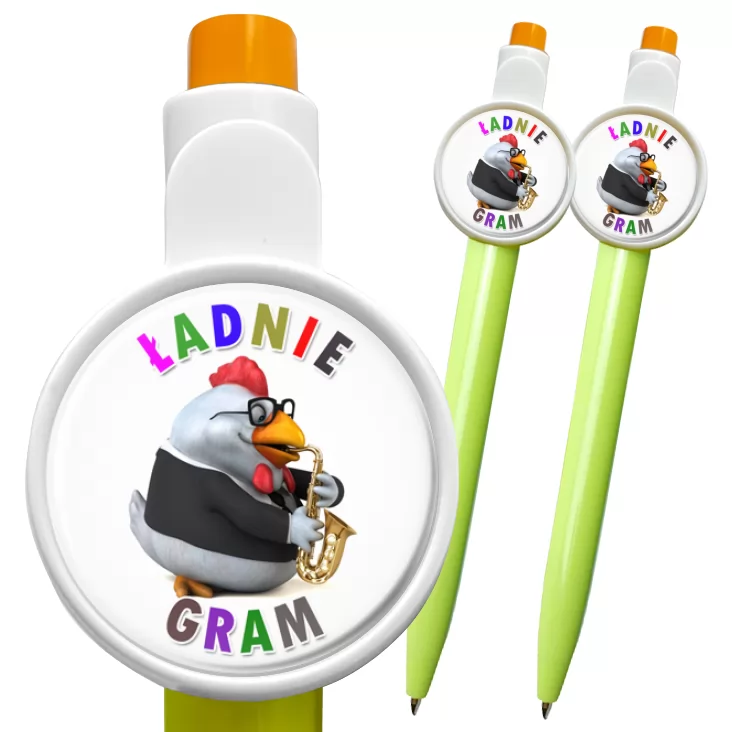 przypinka długopis Ładnie gram