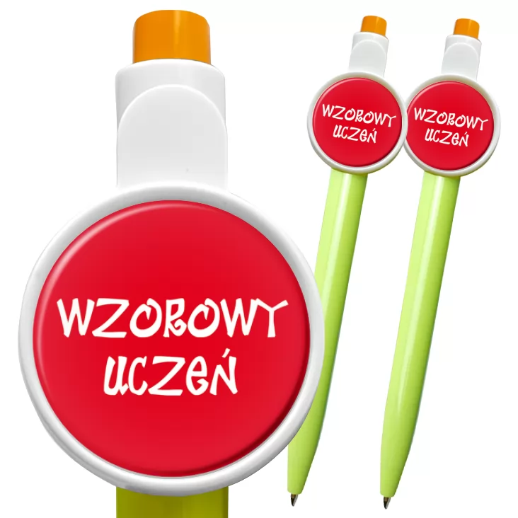 przypinka długopis Wzorowy uczeń