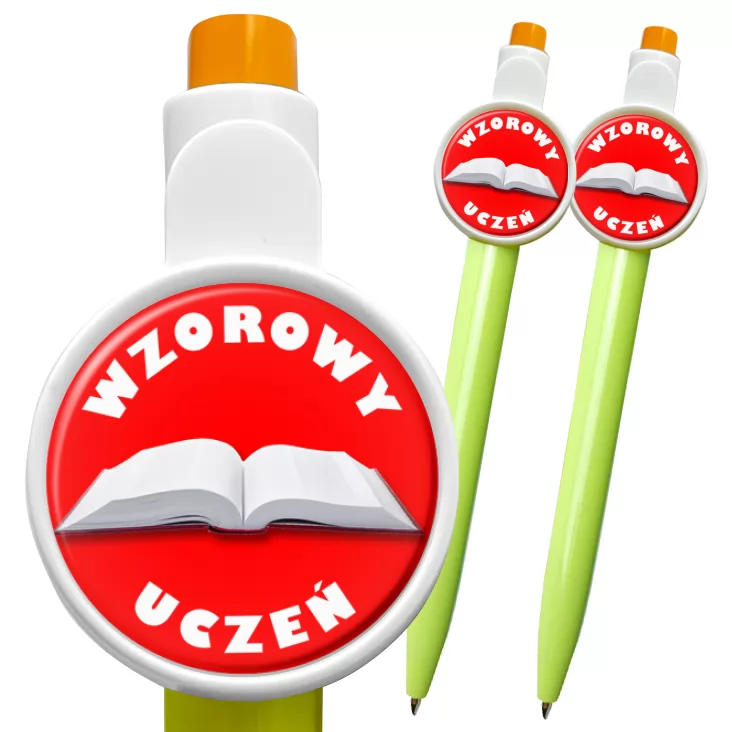 przypinka długopis Wzorowy uczeń