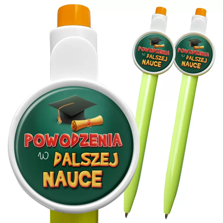 przypinka długopis Powodzenia w dalszej nauce