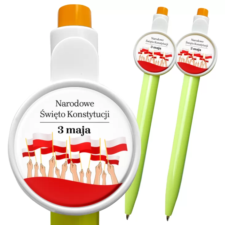 przypinka długopis Narodowe Święto Konstytucji 3 maja chorągiewki