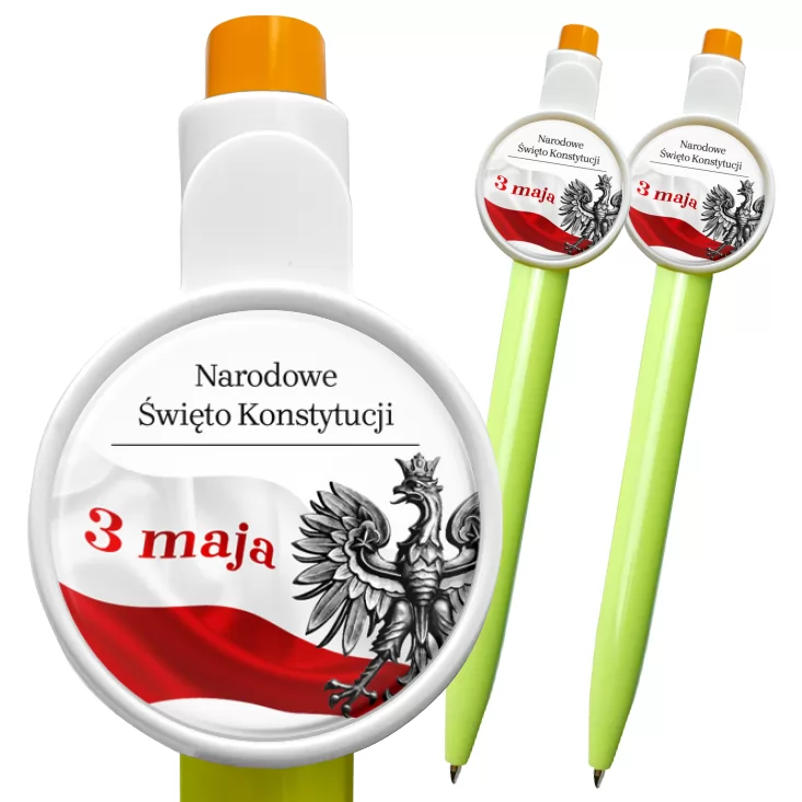 przypinka długopis Narodowe Święto Konstytucji 3 maja flaga z orzełkiem