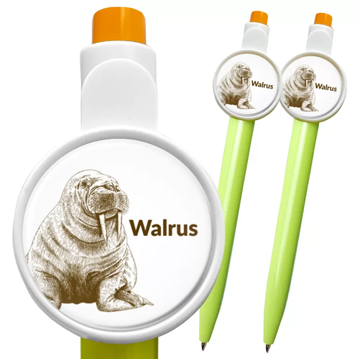 przypinka długopis Walrus