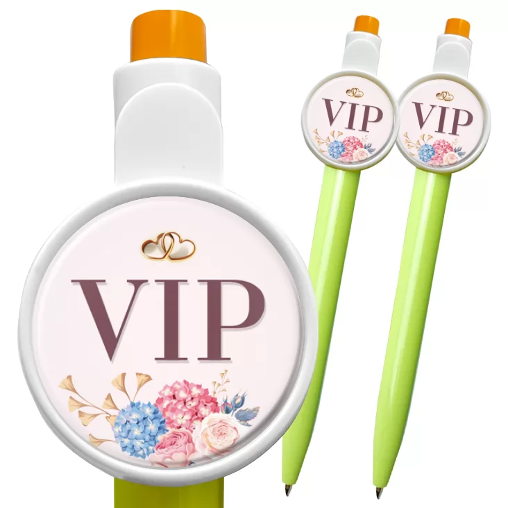 przypinka długopis VIP