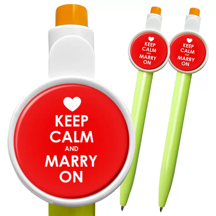 przypinka długopis Marry On