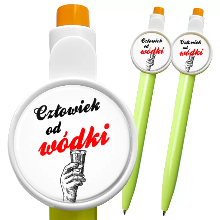 przypinka długopis Człowiek od wódki