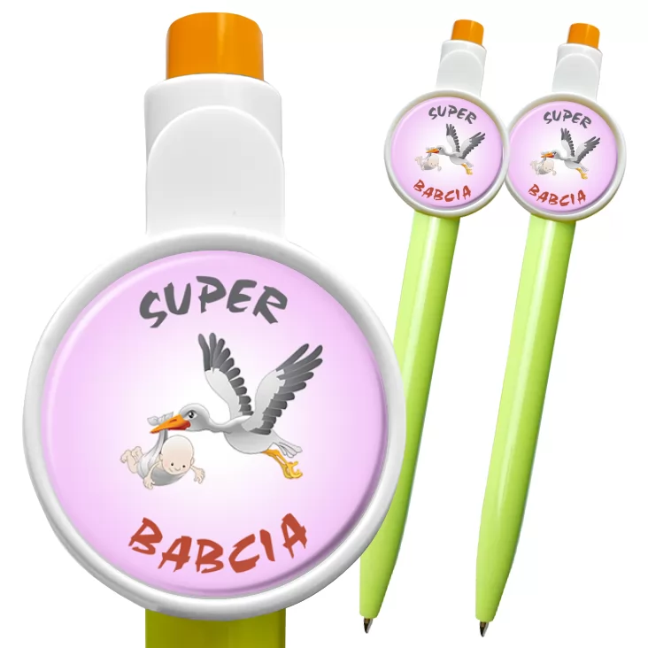 przypinka długopis Super Babcia
