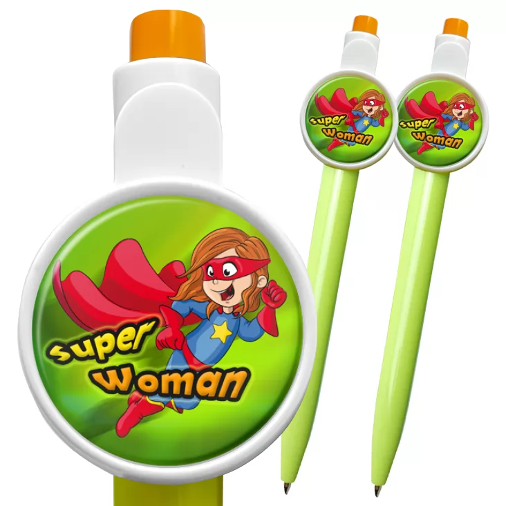 przypinka długopis Super Woman