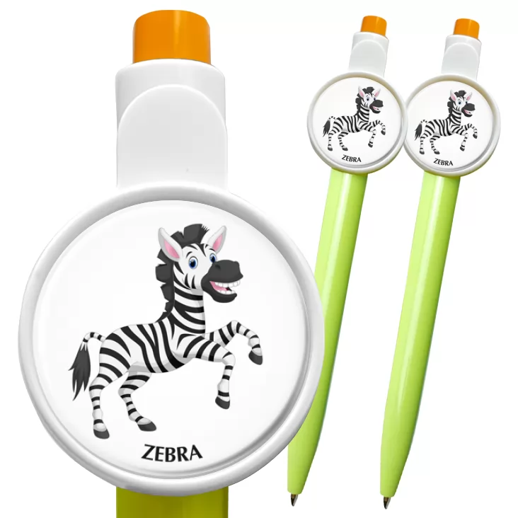 przypinka długopis Zebra