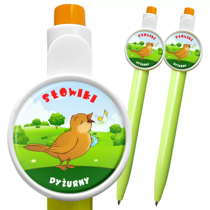 przypinka długopis Dyżurny Słowiki