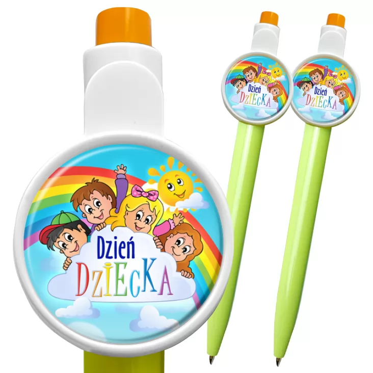 przypinka długopis Dzień Dziecka tęcza