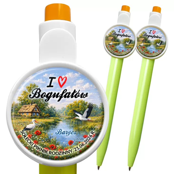 przypinka długopis Sołecki Piknik Rodzinny 2026 Bogufałów