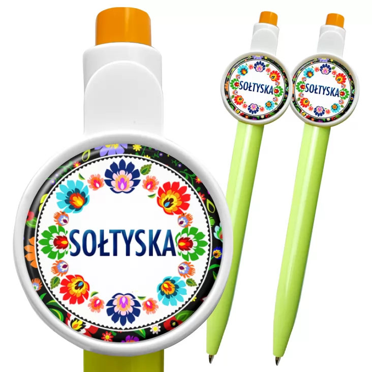 przypinka długopis Sołtyska folk