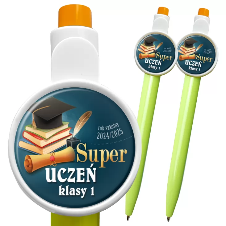 przypinka długopis Super uczeń klasy 1