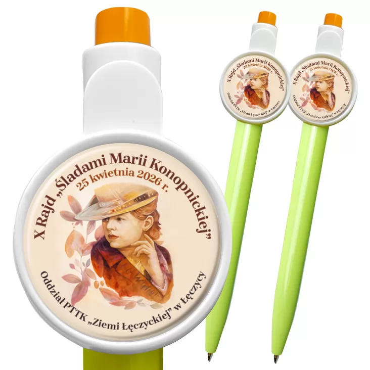 przypinka długopis X Rajd Śladami Marii Konopnickiej